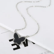 Butterfly Silver-Plated Pendant Necklace